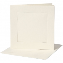 Passepartout Kort - 12,5 cm - Off White 10-pack