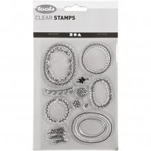 Clear Stamps Ramar av Löv 11x15,5 cm Clearstamps Silkonstämpel