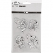 Clear Stamps Frisyrer 11x15,5 cm Clearstamps Silkonstämpel