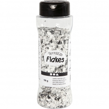 Terrazzo flakes Svart 90g Bladguld till scrapbooking, pyssel och hobby