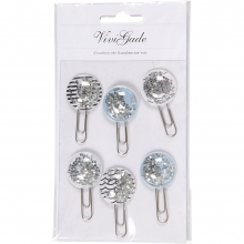 Shaker Clips Dekorativa Gem Runda Blå 50 mm