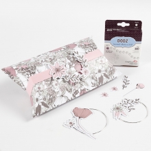 Presentaskar Pillow Box 3 st Vintage Flower 24 x 15 cm Presentask Vikask Presentinslagning