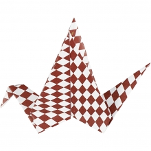 Origamipapper stl. 15x15 cm 80 g Röd 40 ark
