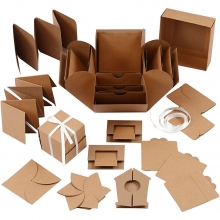 Exploding Box H: 12 cm Natur Presentask Vikask Presentinslagning