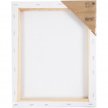 Förtryckt målarduk med rosmotiv på vit spännram, redo att målas.