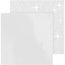 Papper Vivi Gade 12"x12" 2 ark Glitter Vit Design