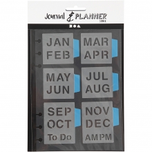 Schablon till Bullet Journal 12,5x17,5 cm Månader