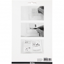 Schablon till Bullet Journal 12,5x17,5 cm 5 motiv