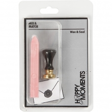 Lack och sigill Rosa 17 mm Lackstång Presentinslagning