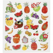 Stickers 15 x 16,5 cm Exotiska Frukter Klistermärken