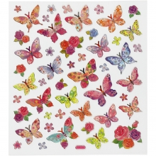 Stickers - 15 x 16,5 cm - Fjärilar