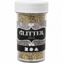 Glitterpulver - Guld - 20 gram