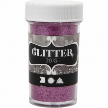 Glitterpulver - Rosa - 20 gram