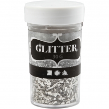 Glitter Flakes 1-3 mm - Silver - 30 gram