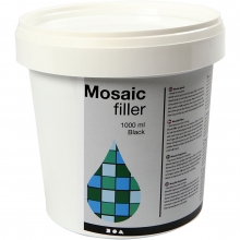 Mosaikfiller Svart 1000 ml Mosaikstenar till scrapbooking, pyssel och hobby