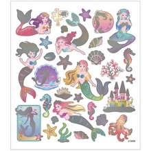 Stickers 15x16,5 cm ca 32 st Sjöjungfru Klistermärken