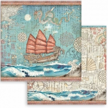 Paper Pad Stamperia Sir Vagabond in Japan 12x12 Tum