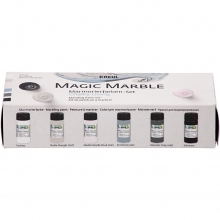 Magic Marble Marmoreringsfärg Chalky Living 6 x 20 ml