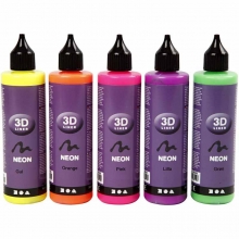 3D-Liner Neonfärger 5 st x 100 ml 3D Liner