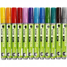 Porslin- och glaspennor Storpack Mixade Glitterfärger 72 st Porslinspenna Glaspenna
