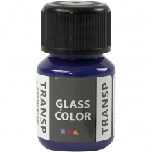 Glasfärg transparent Briljantblå 35 ml till scrapbooking, pyssel och hobby
