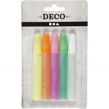 Glitterlim 10 ml Pastellfärger 5 st till scrapbooking, pyssel och hobby
