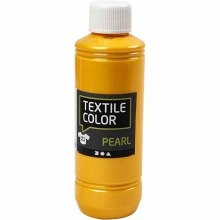 Textil Färg Pearl Gul 250 ml Textilfärg Pärlemo