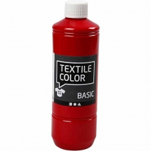 Textil Färg Röd 500 ml Textilfärg Basic till scrapbooking, pyssel och hobby