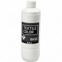 Textil Färg Vit 500 ml Textilfärg Basic till scrapbooking, pyssel och hobby