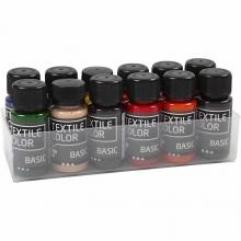 Textil Färg Basfärger 12x50ml Textilfärg Basic