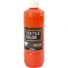Textil Färg Neon - Orange - 500 ml