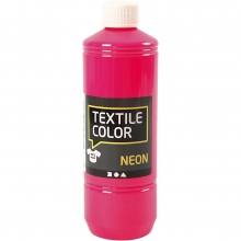 Textil Färg Neon - Rosa - 500 ml