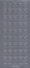 Stickers Klistermärke Peel Off 2 cm Siffror 8 Silver Klistermärken