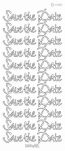 Stickers Peel offs Save the date Vita Klistermärken