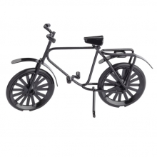 Miniatyr - Cykel - 9,5x6 cm - Svart Metall