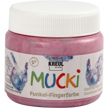 Fingerfärg Mucki Metallic Rosa 150 ml till scrapbooking, pyssel och hobby