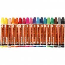 Textilpennor 18 st Mixade färger Spets 2-4 mm Textilpenna