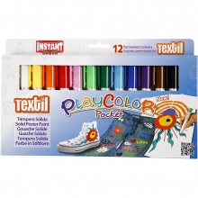 Playcolor Textilfärg 12 st Mixade färger Textilpenna