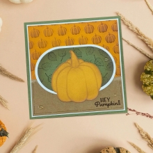 Schablon 15x15 cm - Pumpkins - Vaessen