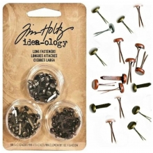 Idea-Ology Long Fasteners Brads 99 st Antique Nickel, Brass & Copper Påsnit