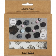 Silikonform Rosor - 21 motiv - Mått: 1-4 cm