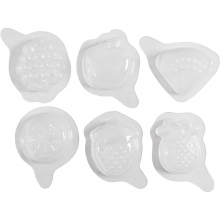 Gjutform Frukter - 6 st Motiv - 4,5 - 6 cm
