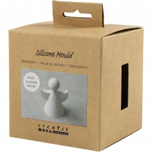 Silikonform ängel, matt transparent, 1 st, packshot.