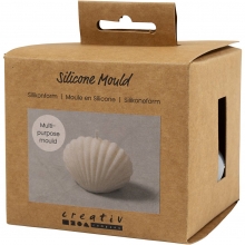 Silikonform mussla, 1 st, matt transparent, packshot.