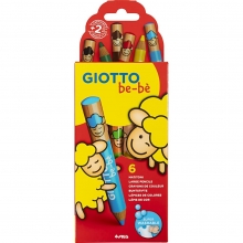 Giotto be-bè färgpennor Mixade Färger 6 st Be