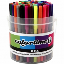 Colortime tuschpennor - Mixade Färger - 2 mm - 100 st
