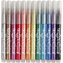 Colortime Glittertusch - 4,2 mm - Mixade färger - 12 st