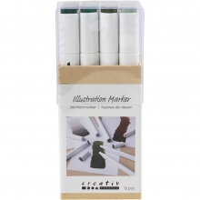 Illustrations Marker - 12 st Tuschpennor - Naturfärger