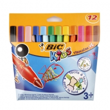 Bic Tuschpennor Visa Color 3 mm 12 Mixade Färger Kids Barn