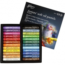 Oljepastellkritor Gallery Premium - 24 st - Mixade Färger